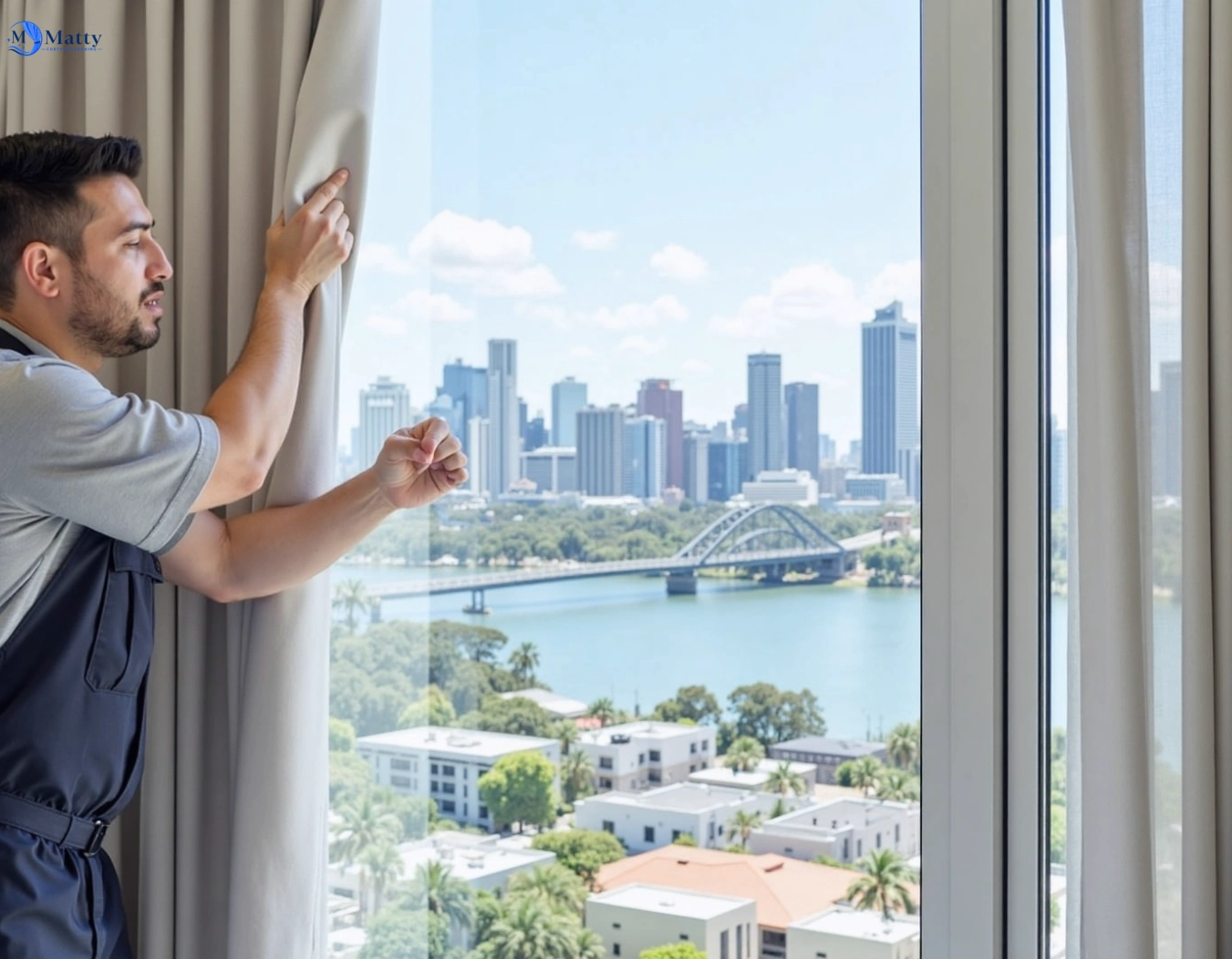 Professional curtain steam cleaning service greenacre-nsw QLD by Matty Curtain Cleaning