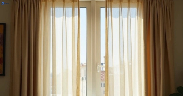 Dusty and dull curtains in greenacre-nsw before steam cleaning
